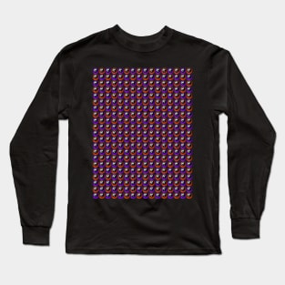 Yin Yang Design - Purple-Orange Color Pattern Long Sleeve T-Shirt